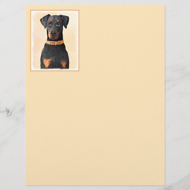 Doberman Pinscher Peinture non découpée Art origin (Devant)