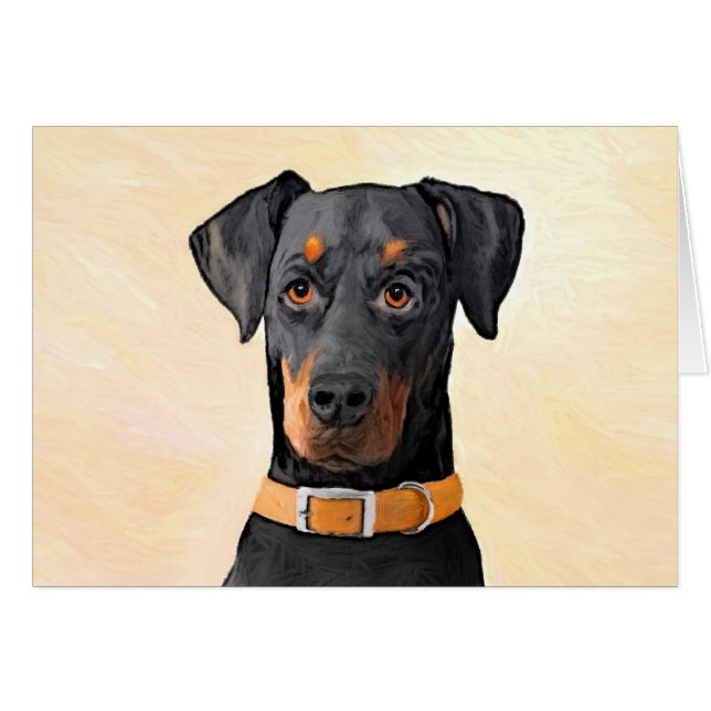 Doberman Pinscher Peinture non découpée Art origin (Devant horizontal)