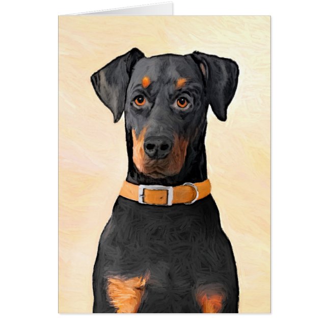 Doberman Pinscher Peinture non découpée Art origin (Devant)