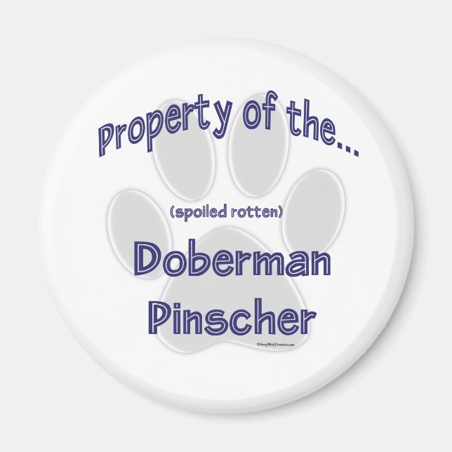 Doberman Pinscher, propriété - Magnet (Devant)