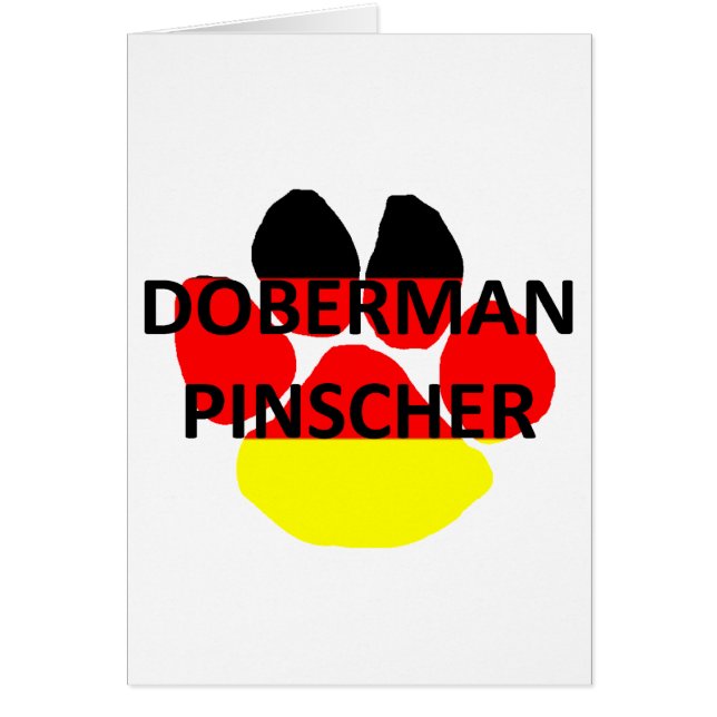 doberman pinscher sur la patte du drapeau allemand (Devant)