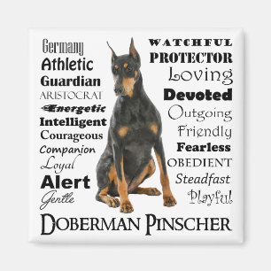 Doberman Traits Magnet