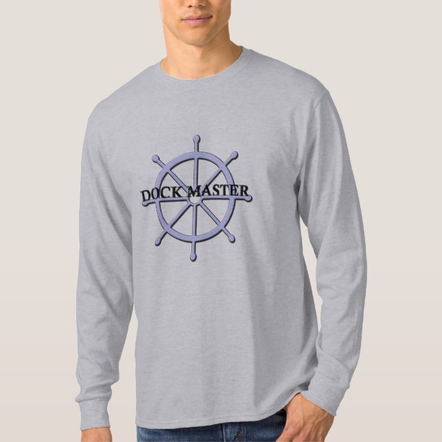 Dock Master Ship Wheel Mens T-shirt LS (Devant)