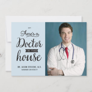 Docteur à la maison Invitation de graduation Médic