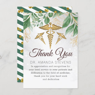 Docteur Botanique Élégant   Carte de remerciements