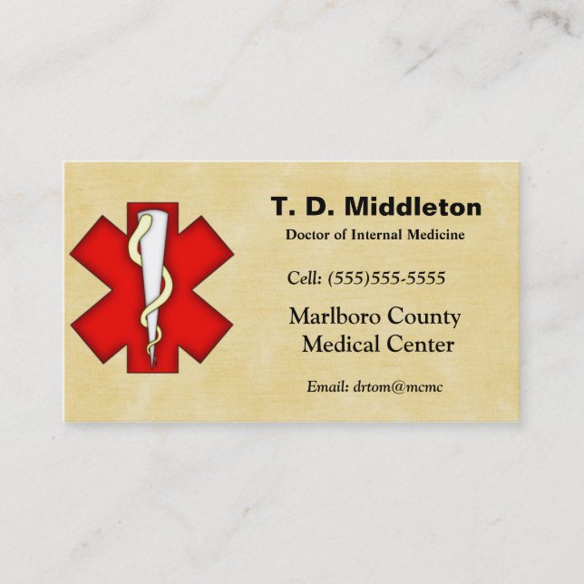 Docteur - Carte de visite et de rendez-vous (Devant)