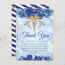 Docteur Élégant | Carte de remerciements infirmièr