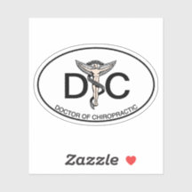 Docteur en chiropratique avec Sticker ovale Emblem