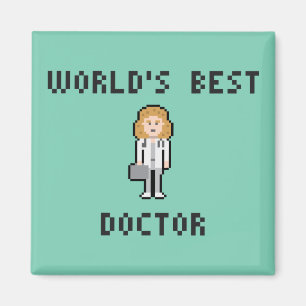 Docteur féminin Magnet de pixel