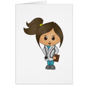 Docteur féminin mignon Card