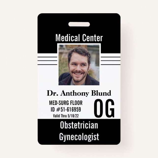 Docteur ID Badge simple et élégant (Devant)