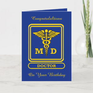 Docteur MD Carte d'anniversaire personnalisée