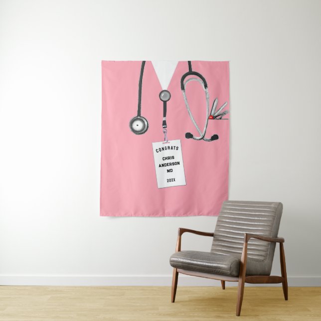 Docteur Médicale Graduation Bannière Tapisserie (En situation)