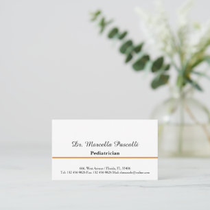 Docteur Pediatricien Orange Carte de visite