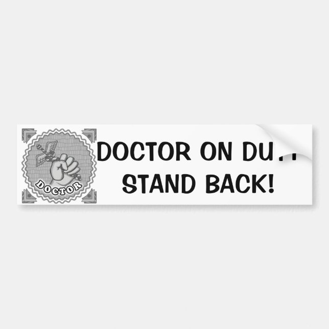 Doctor Caduceus Hand custom name Bumper Sticker (Devant)