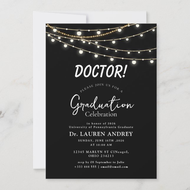 Doctor Graduation Party Invitation (Devant)