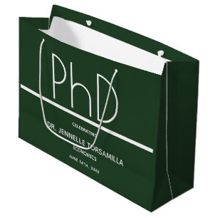 Doctorat Parti de la graduation verte Grand sac ca