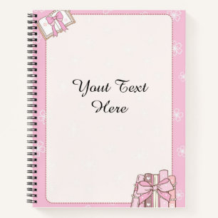 Document de livre de notes stylé rose pour fille