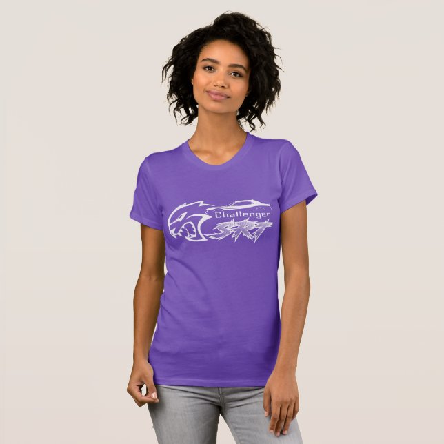 Dodge Challenger Voiture T-Shirt Manche Courte Col (Devant entier)