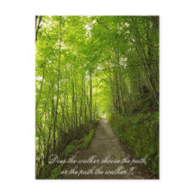 Does the walker choose the path ? Carte postale