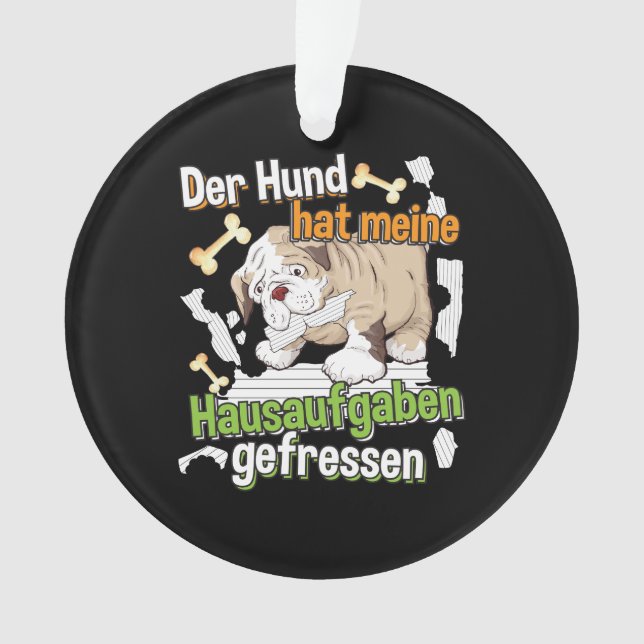 Dog Ate My Homework - Apprendre le devis allemand (devant)