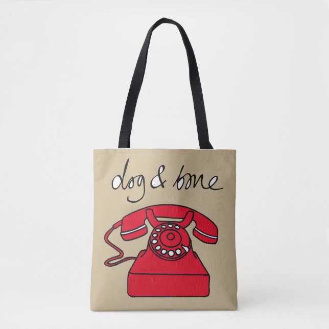 Dog & Bone Phone Tote Bag  (Devant)