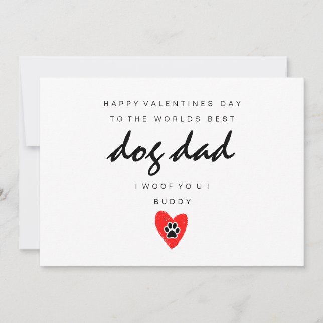 Dog Dad Valentines Card (Devant)