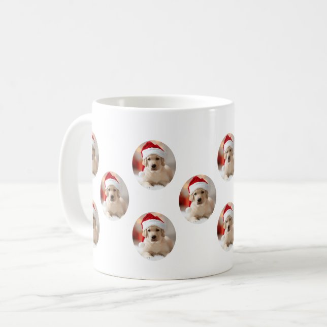 Dog Face - Custom Pattern Coffee Mug (Devant gauche)