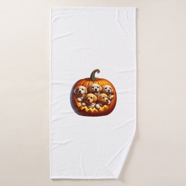 Dog Halloween (Serviette de bain)