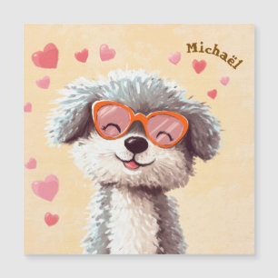 Dog Happy Valentine's Day Heart Kids School
