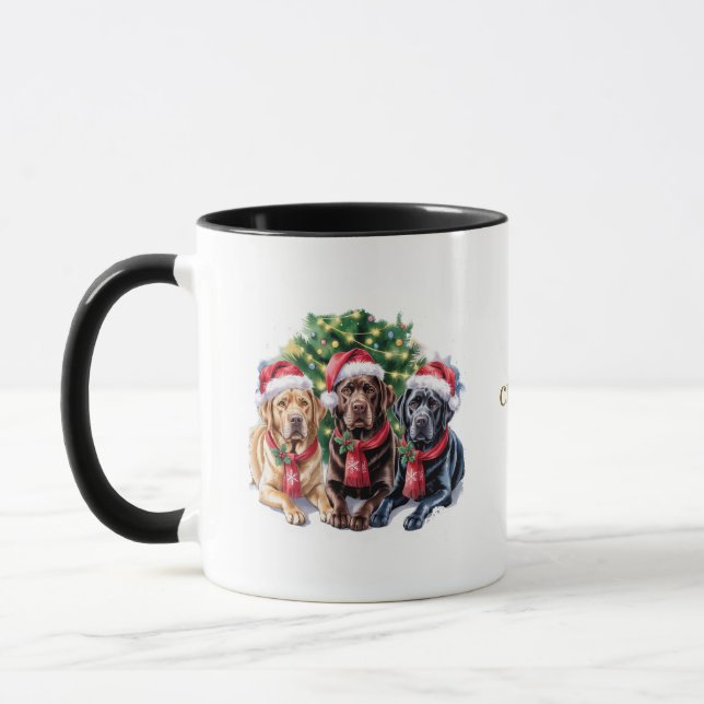 Dog Lovers Christmas Coffee Mug (Gauche)