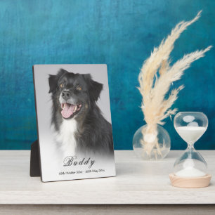 Dog Memorial Photo Elegant Keepsake Plaque