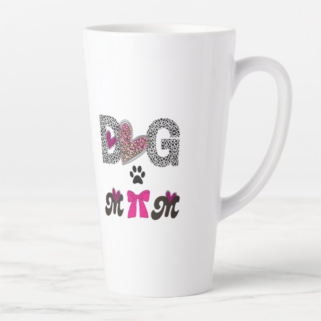 Dog Mom Leopard Heart Mug -Mom Lover Gift  (Droite)