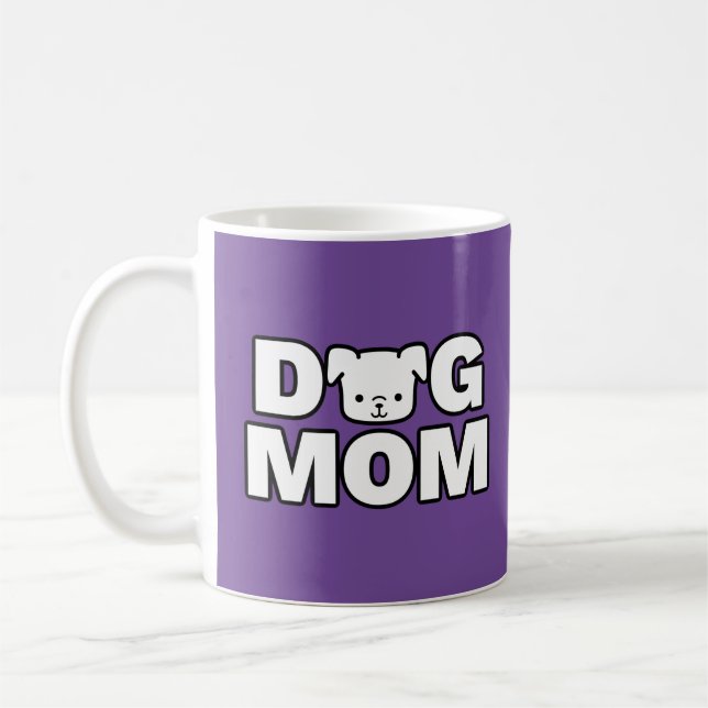 DOG MOM Mug (violet) (Gauche)