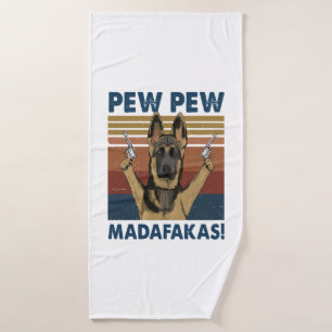 DOG PEW PEW MADAFAKAS VINTAGE RETRO