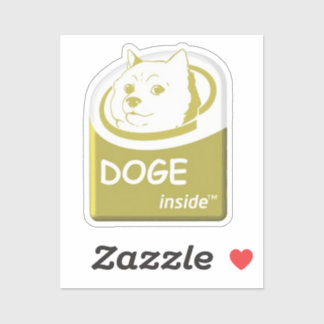 Doge autocollant intérieur. Dogecoin