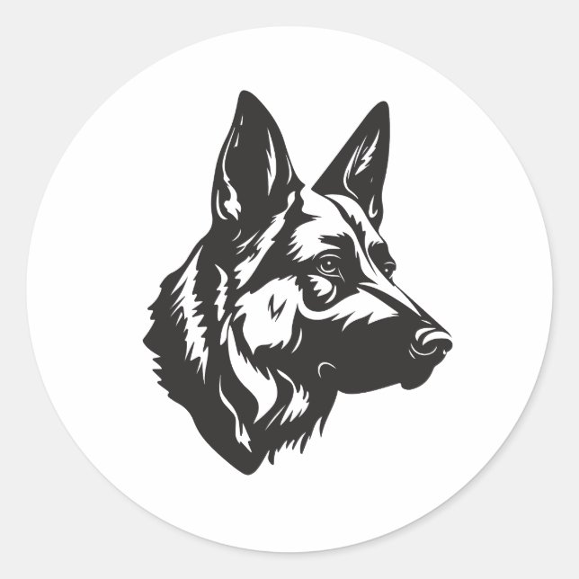 Dogfather Shepherd Face Sticker (Devant)