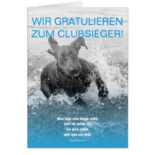 Doggen Sieger Grußkarte