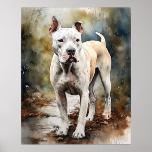 Dogo Argentino Chien Art Imprimer Poster
