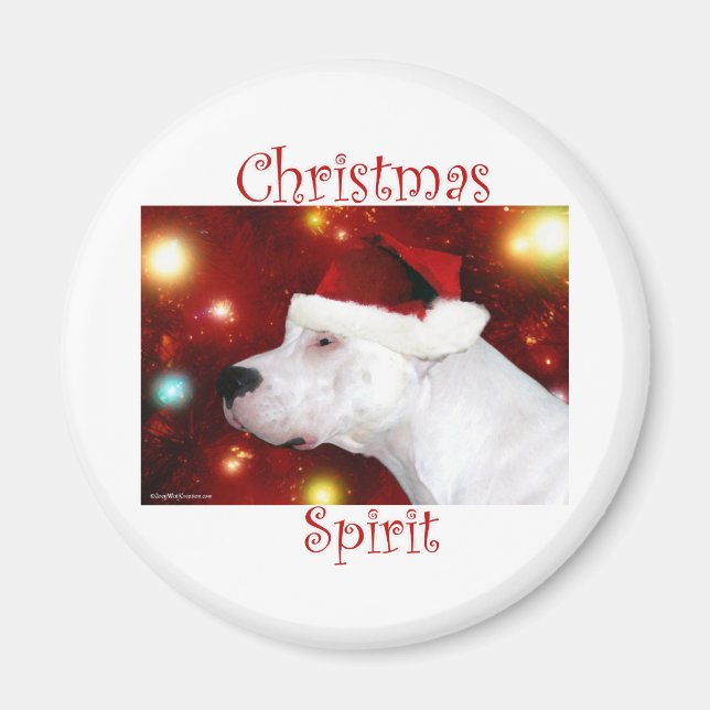 Dogo Argentino Christmas Spirit - Magnet (Devant)