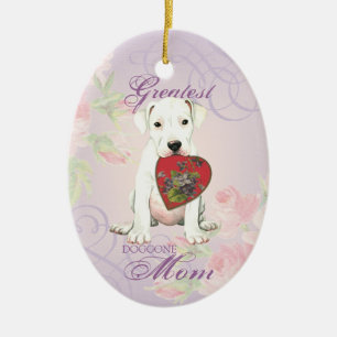 Dogo Heart Maman Ornement céramique