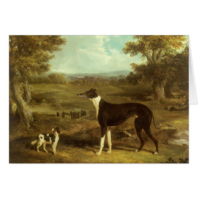 Dogs, Greyhound and Spaniel, Doctor Fop by Herring (Devant horizontal)