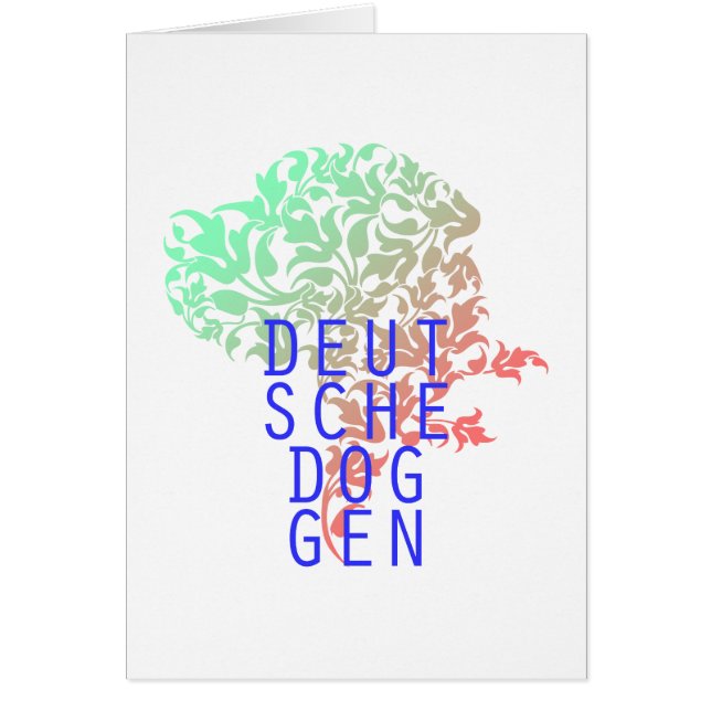 Dogue allemand tête de feuille (Devant)