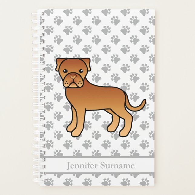 Dogue De Bordeaux Chiot Dessin Animé & Texte (Devant)