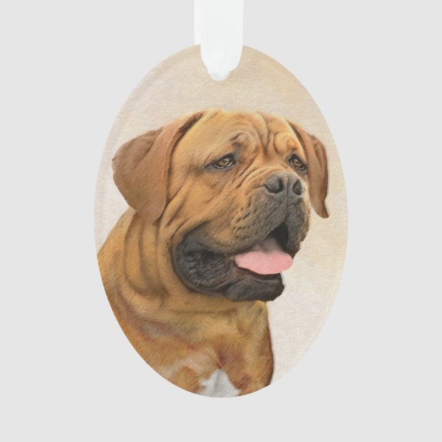 Dogue de Bordeaux Peinture - Cute Original Chien A (devant)