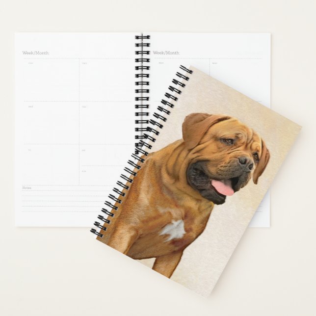 Dogue de Bordeaux Peinture - Cute Original Chien A (Devant avec enveloppe)
