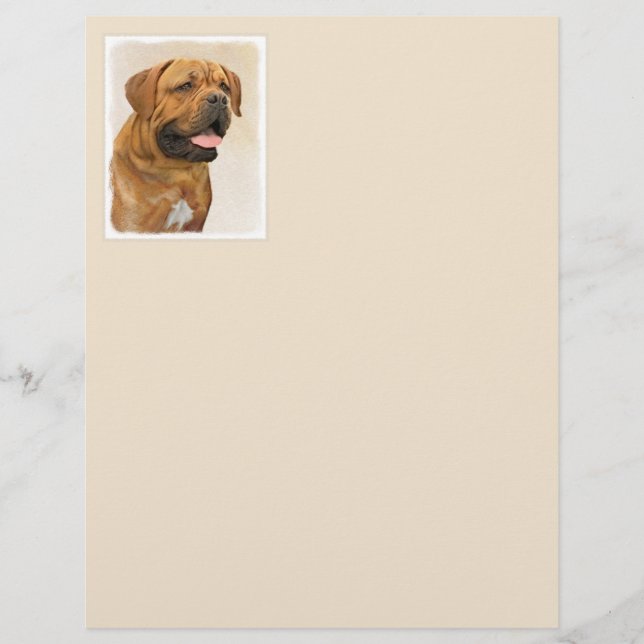 Dogue de Bordeaux Peinture - Cute Original Chien A (Devant)