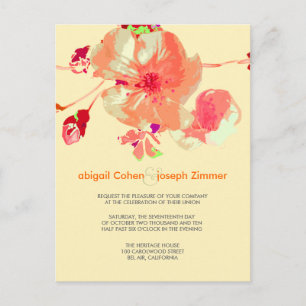 Dogwood/rose/pêche/mariage Invitations cartes post
