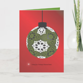 Doiliers de flocon sur une carte de Noël ornementa