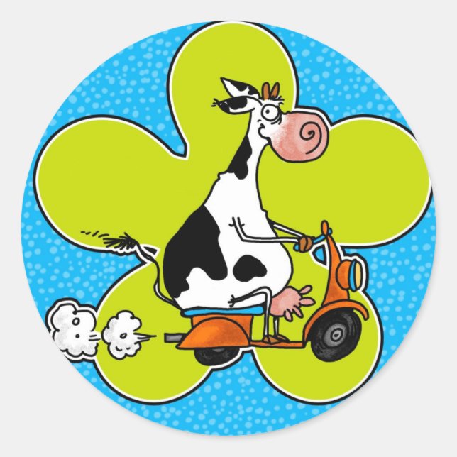 doit scooter les autocollants de fleurs vertes (Devant)